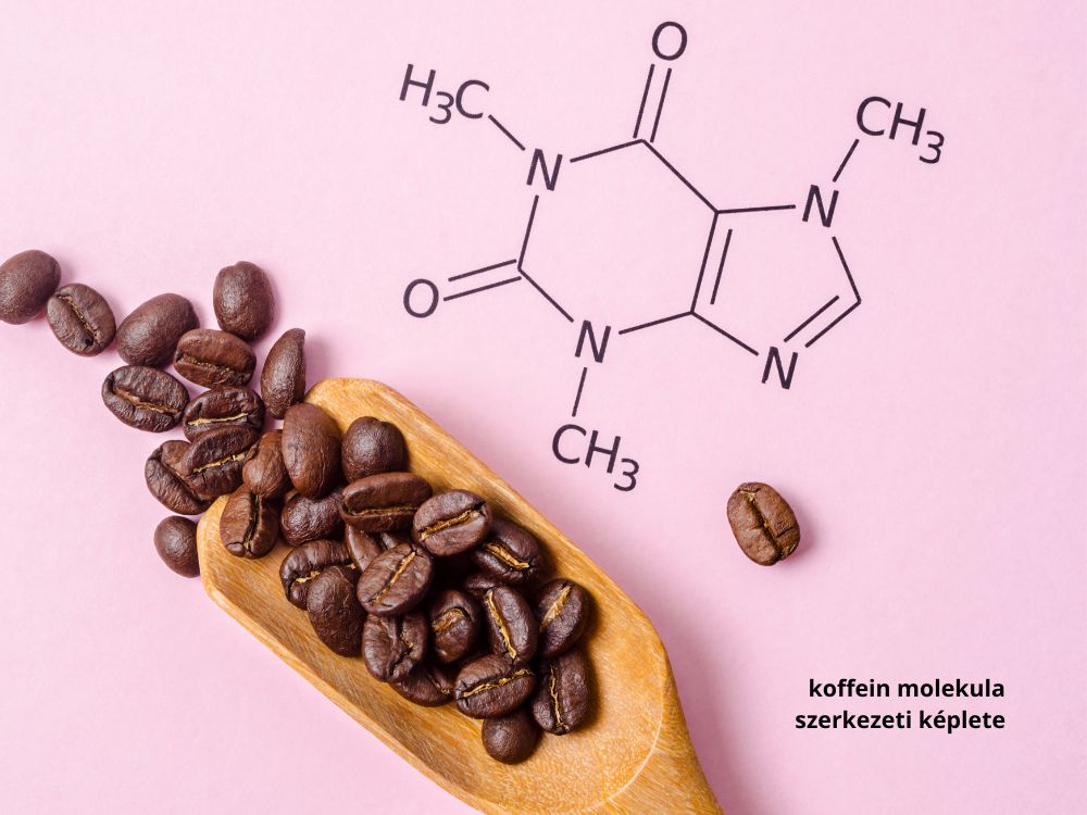 Koffein molekula szerkezeti képlete