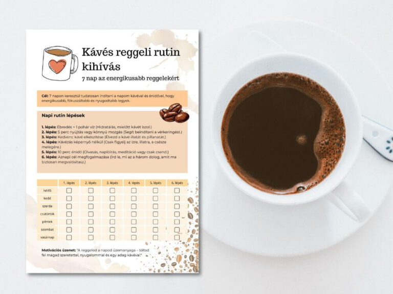 Reggeli rutin csekklistával