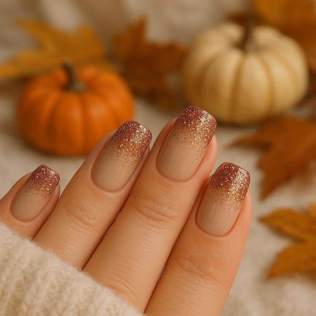 Fahéj-cappuccino köröm design