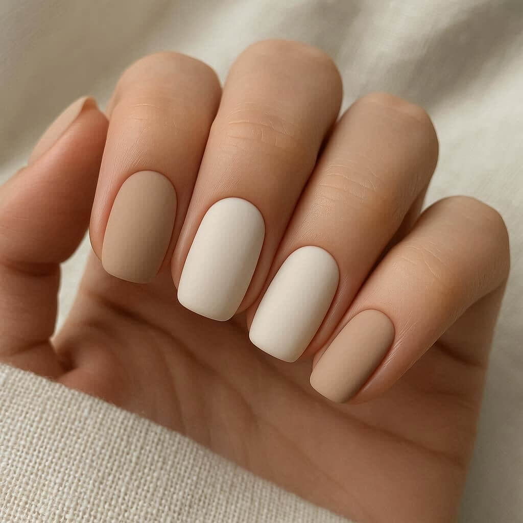 Kávéhabos pasztell körmök