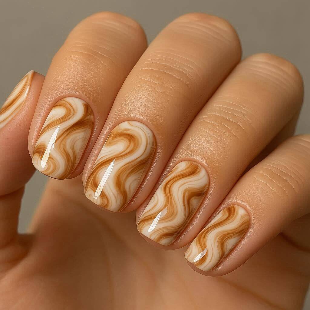 Latte art ihletésű körmök