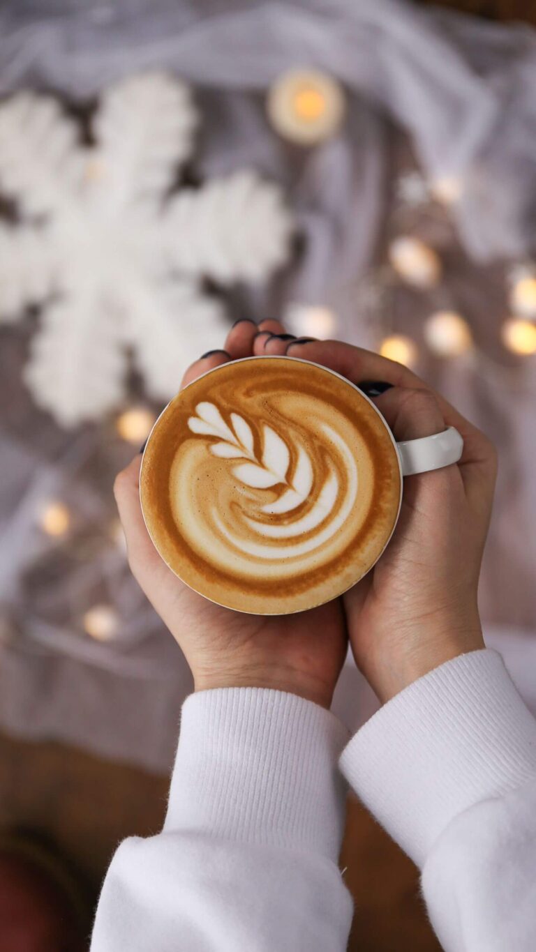 Ünnepi latte, karácsonyi háttérkép