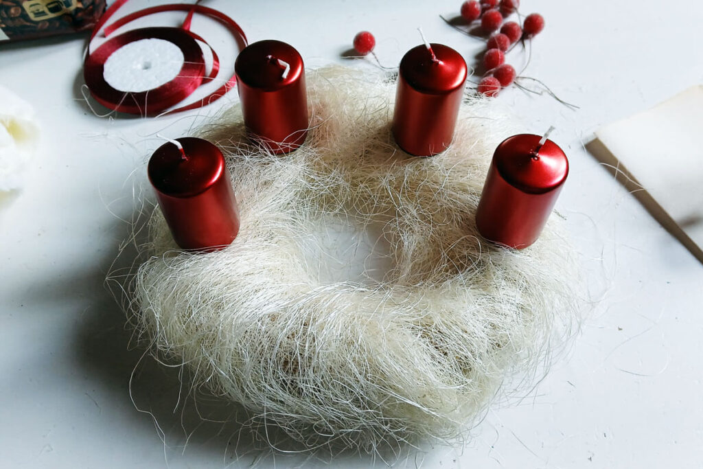 DIY adventi koszorú - 2. lépés