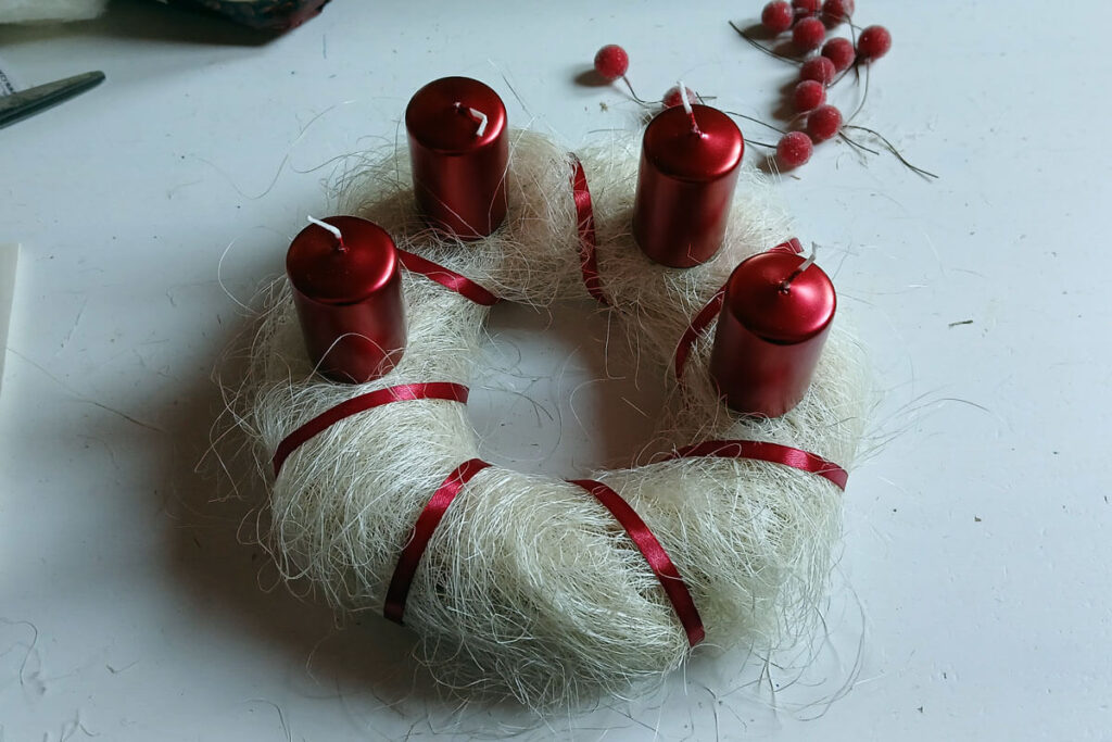 DIY adventi koszorú - 3. lépés