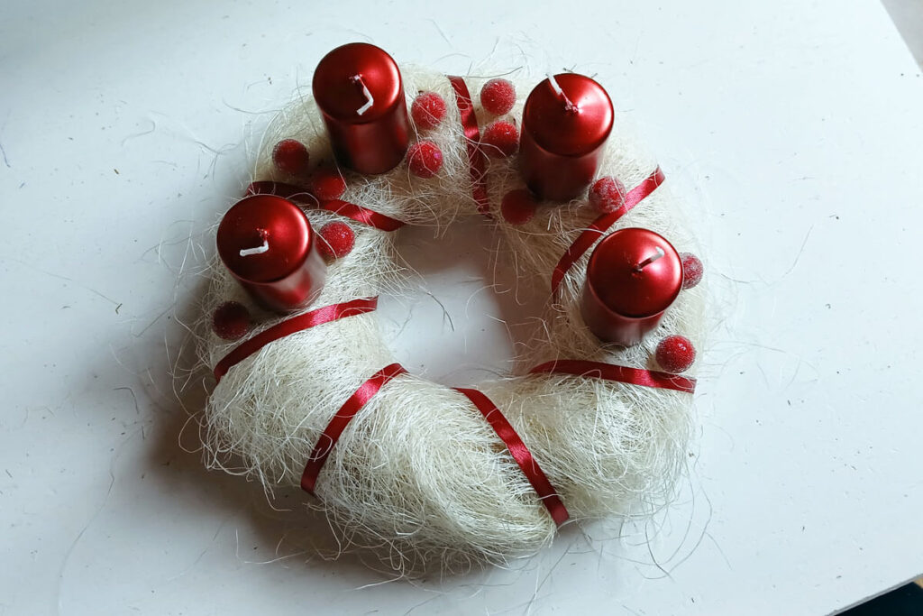 DIY adventi koszorú - 4. lépés