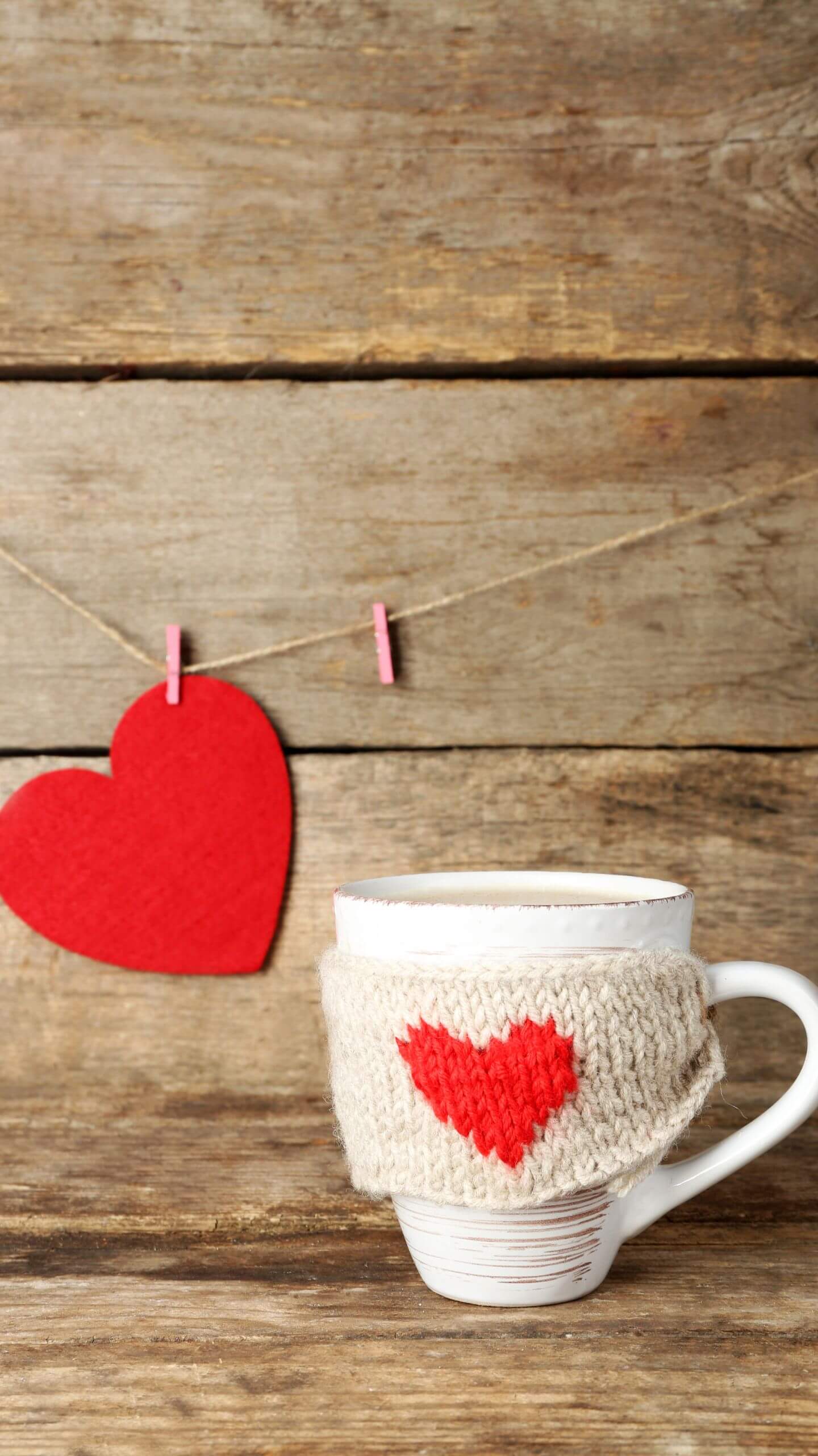 Kötött Kedvesség – Otthonos Valentin-napi Háttérkép