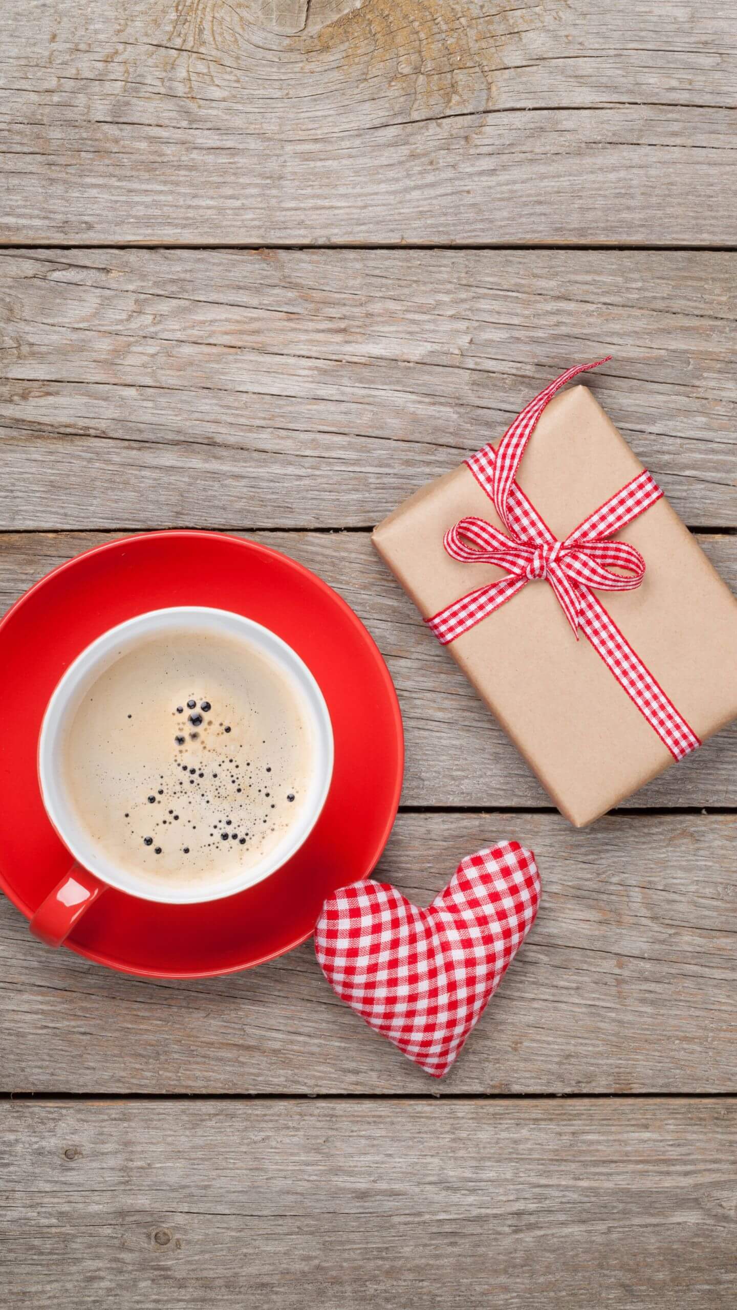 Kockás Kedvesség – Rusztikus Ajándék Háttérkép