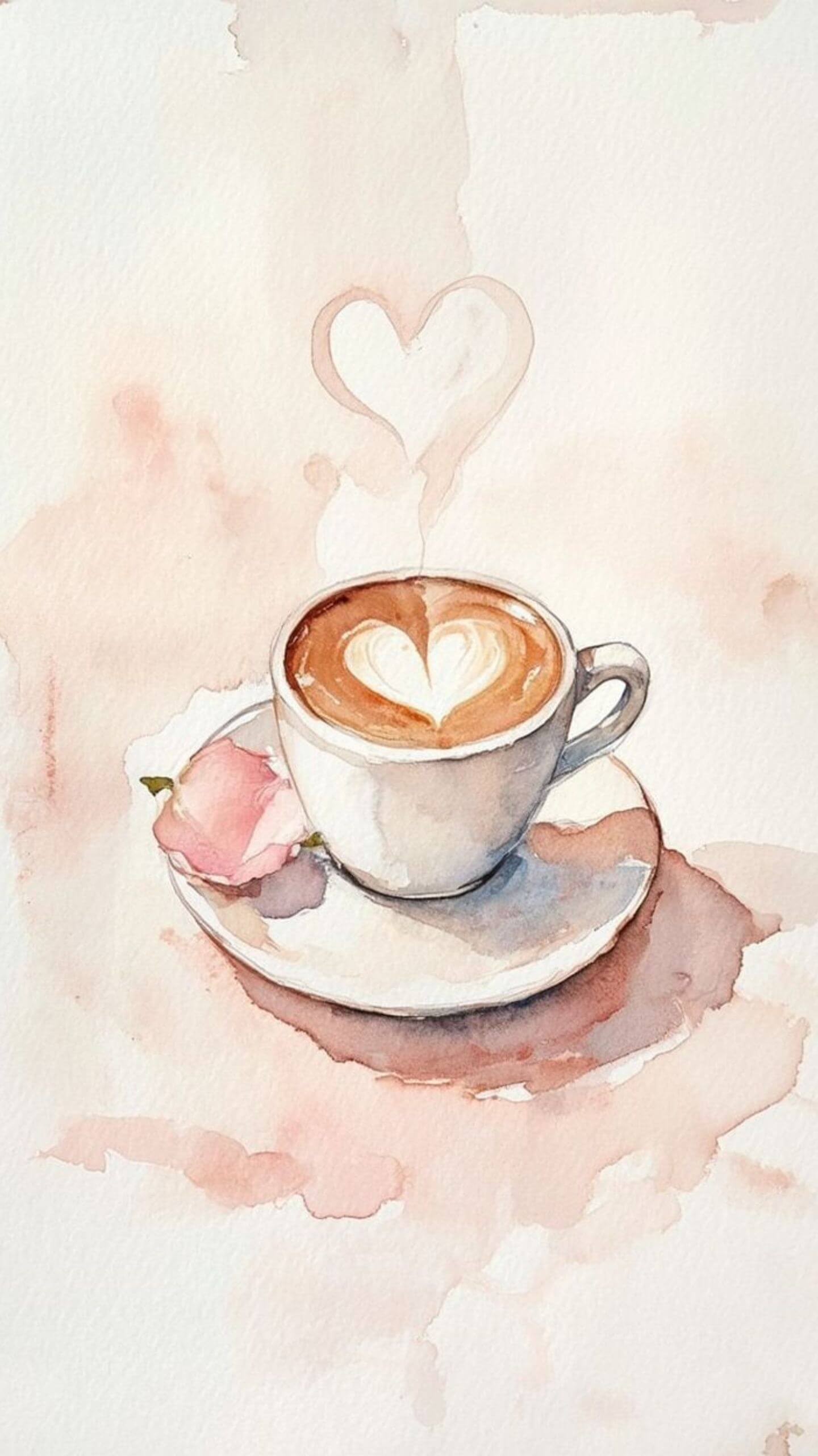 Éteri Gőz – Akvarell Latte Háttérkép