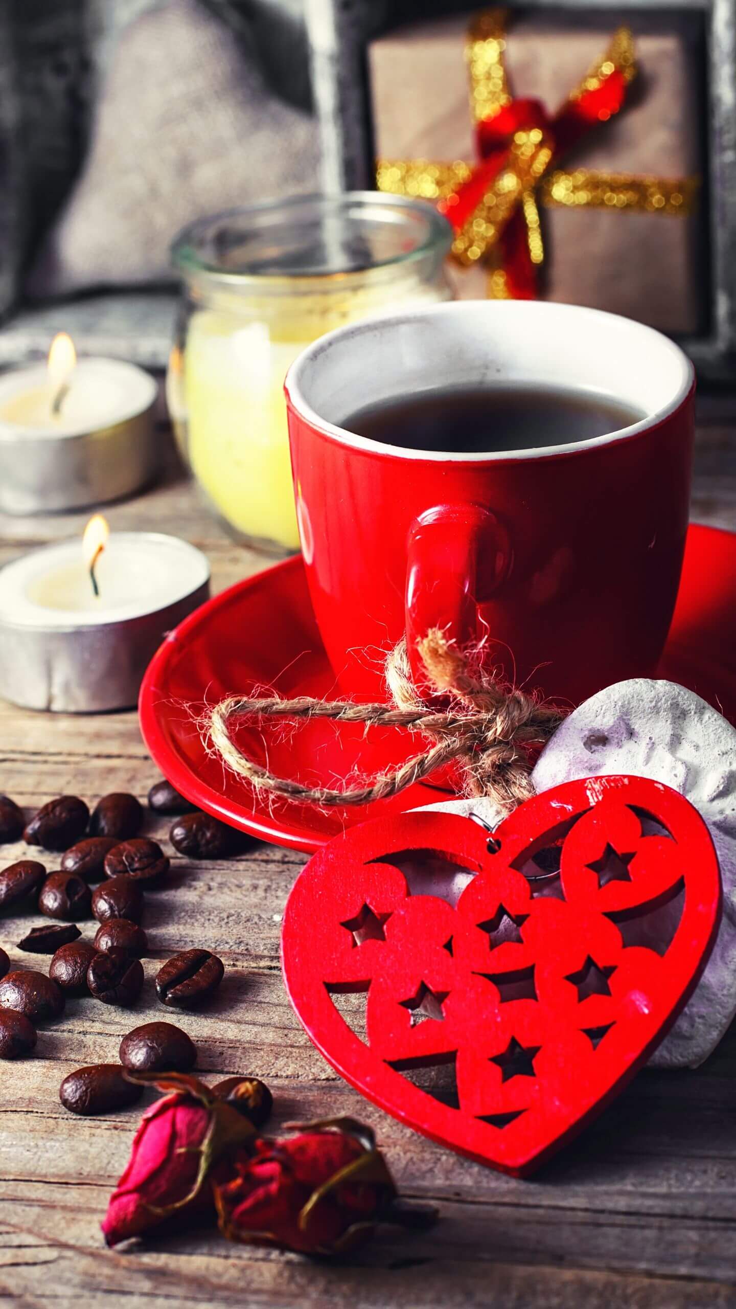 Ünnepi Pillanat – Rusztikus Valentin-napi Háttérkép