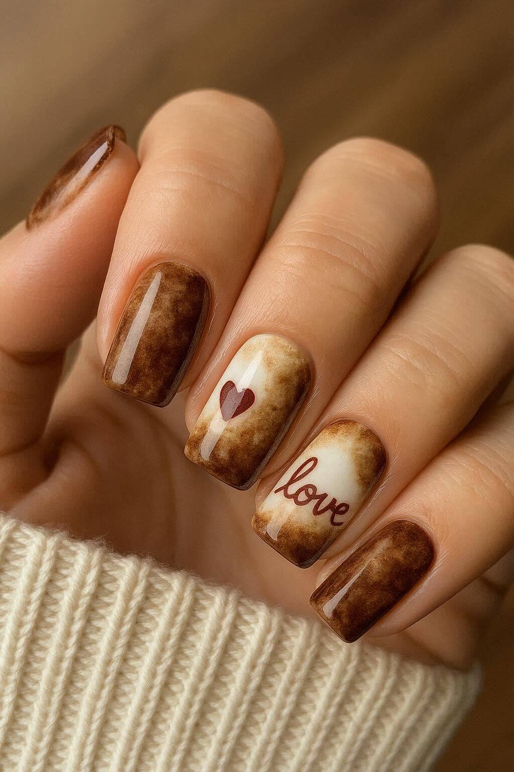 Latte Szerelem: Vintage Hangulatú Valentin-napi Körmök