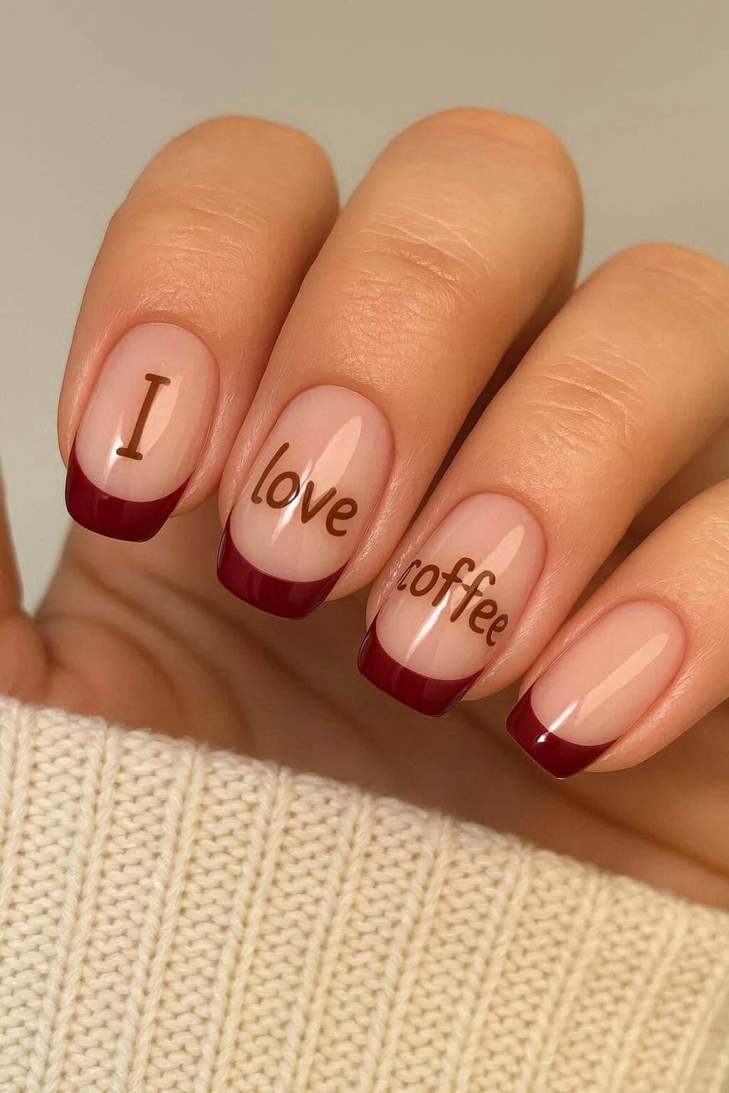 Modern Francia Üzenet: Bordó Elegancia Kávéimádóknak