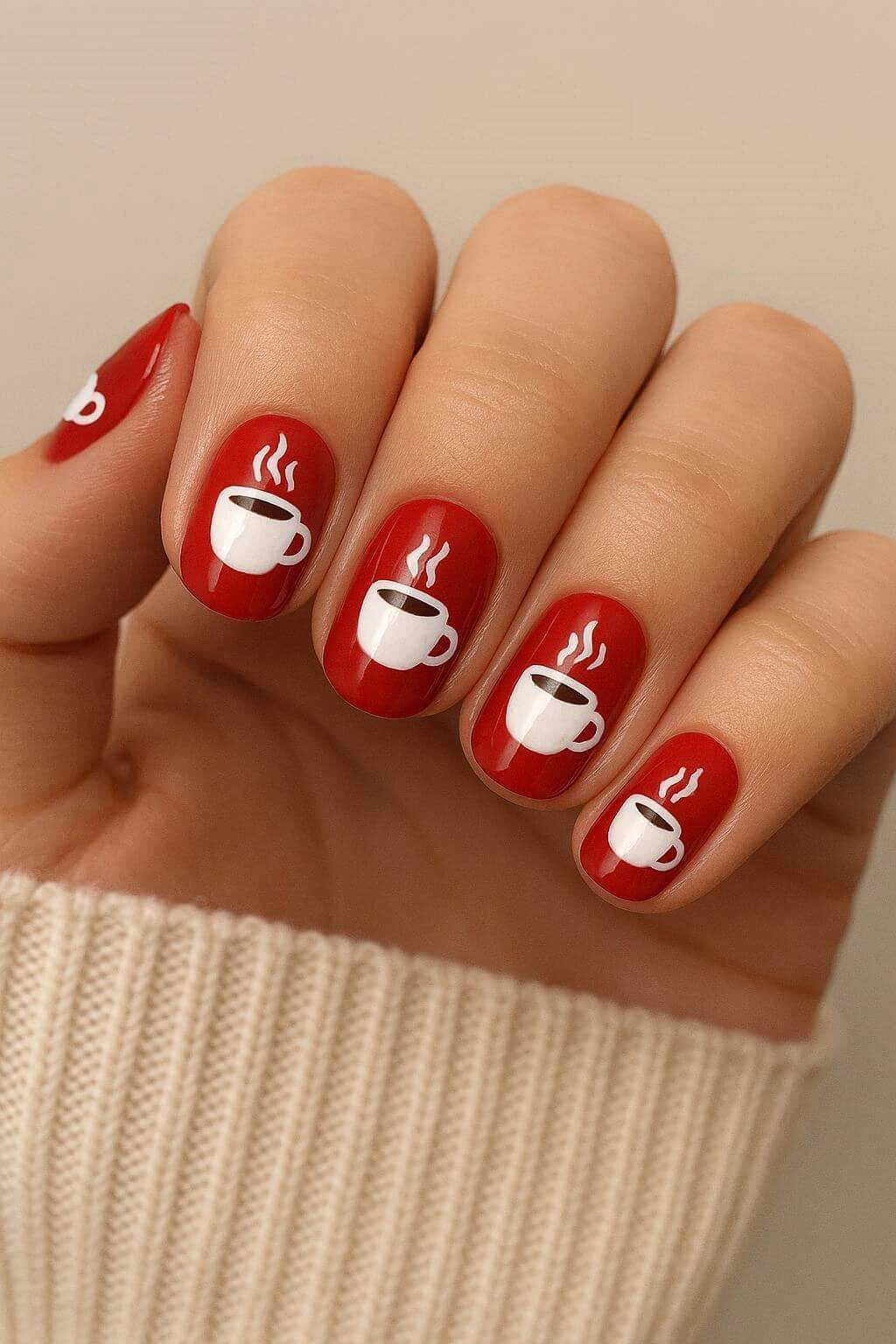 Forró Kedvesség: Játékos Kávés Valentin-napi Manikűr