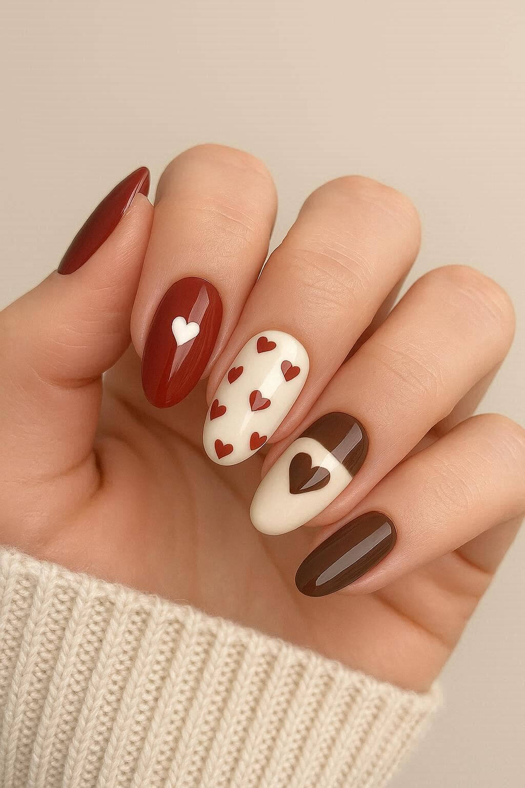 Romantikus Mix: Bordó, Krém és Csokoládé Harmónia