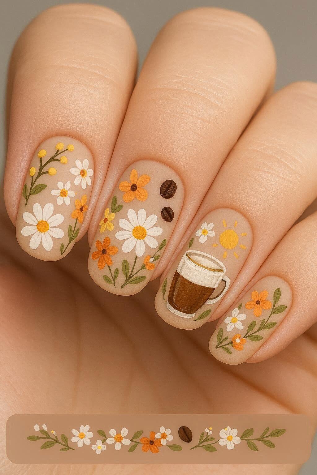 Kávés reggel a körmeiden